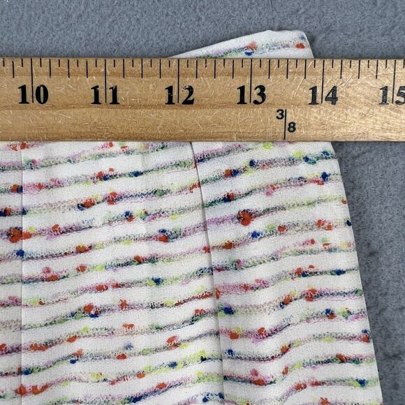 Worldly Things By Espressione Moda Silk Tulip Skirt Women’s 42 Multicolor Stripe - Picture 9 of 16